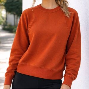 LULULEMON Women's Burnt Orange Crew neck oversized Sweater Size 6 GUC